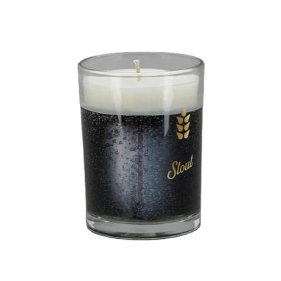 China Custom Handmade Glass Beer Scented Scented Candles Luxury For Birthday Gift Soy Wax Candle for sale