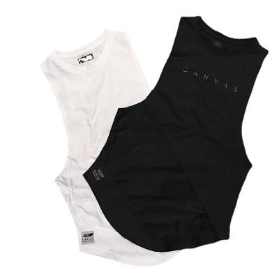 China Good Quality Fitness White Mens Sport Vest Breathable Comfortable Athletic Cotton for sale