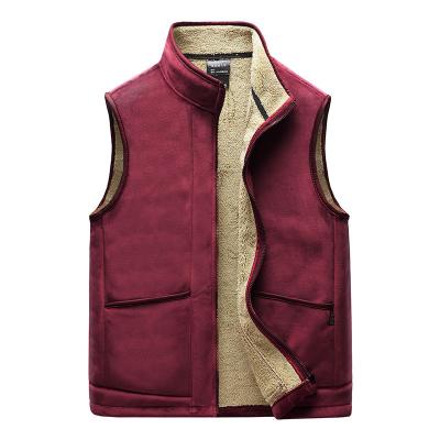 China Factory wholesale plus size plus size red wool fleece winter vest custom made men for sale