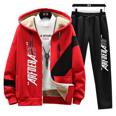 China Wholesale Price Polyester Casual Fit Casual Fleece Striped Tracksuit For Men for sale