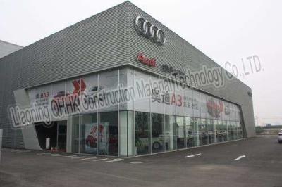 China Audi car 4S store, steel structure with metal decorative panels for sale