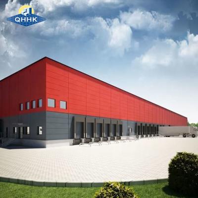 China Resilient Prefab Metal Warehouse Custom Color Steel Plate Walls Roof Construction for sale