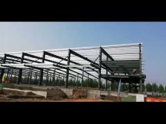 Steel structure warehouse construction site