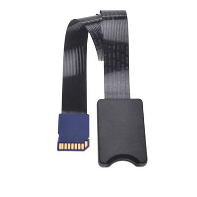 China Electronic Black 100cm Standard SD To SD Adapter Extension Cable For Car Gps FPC Soft SDMale Flat Adapter To Female SD Card for sale