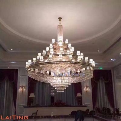 China Residential Modern Banquet Hall Lighting LED Project Light Large Chandeliers for sale