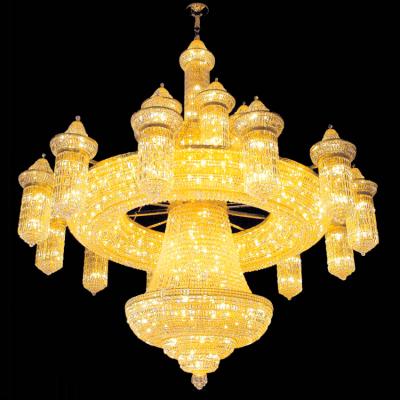 China Chinese Top Crystal---K9 Crystal Luxury Five-Star Large Chandelier Crystal Lighting Decorative Chandelier For Hotel Mosque for sale