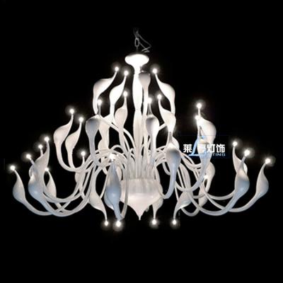 China Luxury Residential Gold Swan Iron Chandelier For Hotels Lobby Living Room / Villa for sale