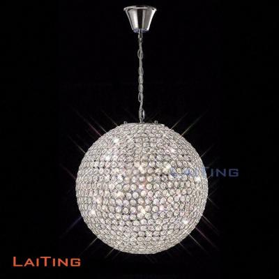 China Modern Hanging Lamp Round Crystal Hanging Dining Room Lamp Diameter 60CM Glass Ball Chandelier for sale