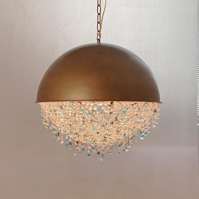 China Semicircle Modern Colorful Crystal Chandelier K9 Modern Lighting Pendant for sale