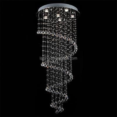 China Residential Christmas Lights Drop Crystal Chandelier Modern Waterfall Wedding Decoration 91008 for sale