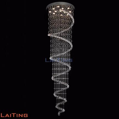 China Modern Crystal Pendant Light Rain Drop Chandelier Dec Home Lighting Modern Hanging Crystal Chandelier for sale