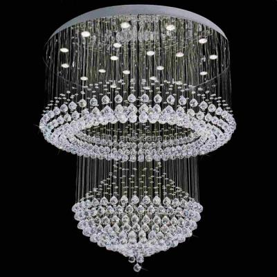 China Modern Hotel Chandelier Rain Drop Lighting Crystal Ball Fixture Pendant 92027 for sale