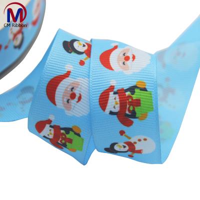 China 1 Inch Viable Custom High Quality Grosgrain Colored Ribbon To Christmas Decorations for sale