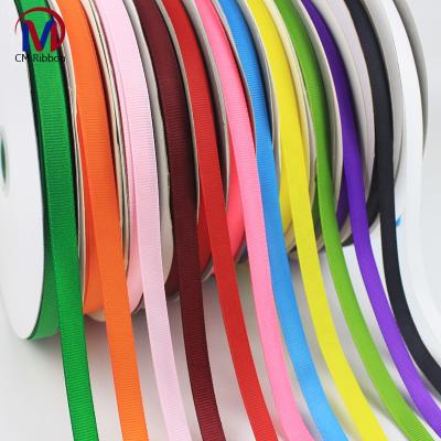 China Factory wholesale viable gift wrapping ribbon pure color polyester grossgrain ribbon 10mm-50mm for sale