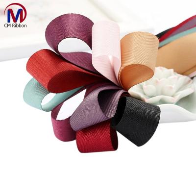 China Factory direct sale 25mm color polyester viable korean herringbone cotton banded border ribbon for sale