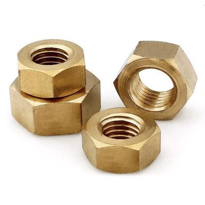 China Heavy Industry DIN934 GB30 H62 M4 Brass Hardware Copper To M64 Hardware Fasteners Hex Nut for sale