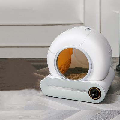 China 2022 Viable Hot Selling Luxury Closed Portable Automatic Self-cleaning Automatic Cat Toilet Intelligent Cat Litter Box for sale