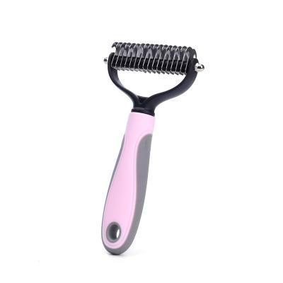 China Viable Removes Tangled Hair Dogs Cats Pet Grooming Tool Pets Grooming Tools 2 in 1 Pet Comb for sale