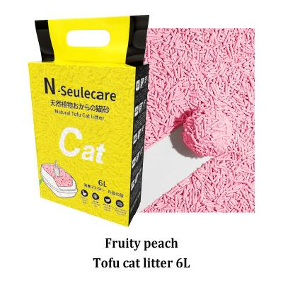 China Viable Advanced Barrier Green Tea Fragrance Clumping Tofu Cat Litter Milk Fragrance Green Tea Peach Activated Charcoal for sale