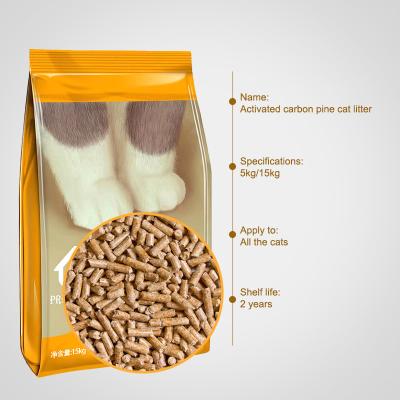 China Wholesale Suppliers Viable Sale OEM Bulk Pine Wood Pellet Nearly Natural Cat Litter Sand for sale