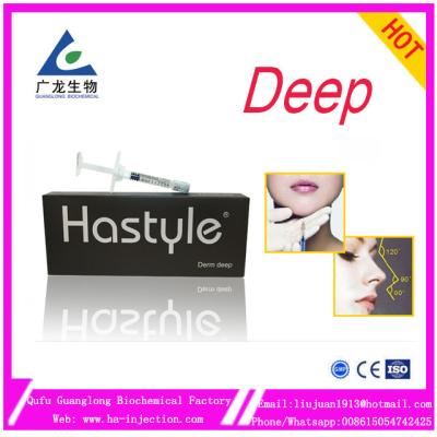 China 2ML hastyle FDA Pure cross linked hign quality hyaluronate acid injection dermal filler for sale