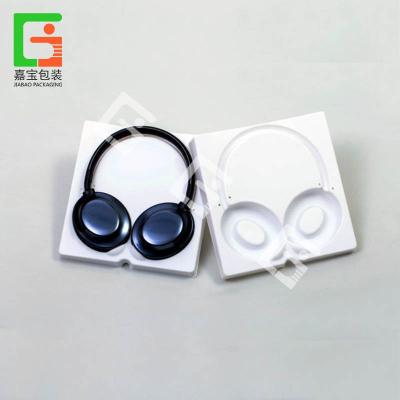 China Recyclable Digital Earphone Packaging Box 3C Product Blister Lining White PET Earphone Blister Packaging Tray for sale