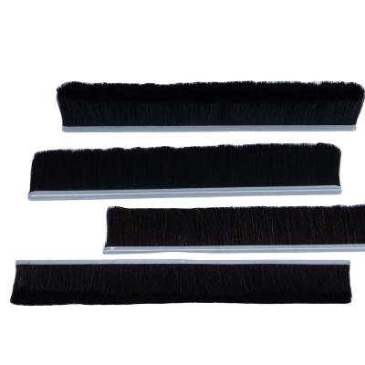 China Cleaning/Polish/Deburring Dual Row Brush Strip For Glass Door Anti Static Conductive Brush Strip for sale