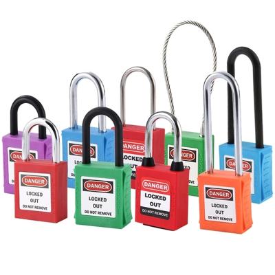 China Industrial Safety Lockout Padlocks Security 25mm 38mm 40mm 76mm Shackle Padlock Loto ABS Lock Tagout Devices Safety Lockout Padlock for sale