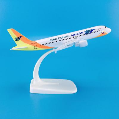 China New Product Global Hot Sale 1:235 16cm Baza Airplane Model Aircrafts Airbus A320-200 Cebu Pacific Zinc Alloy Model for sale