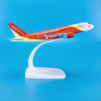 China New Product Global Hot Sale 1:235 16cm Baza Airplane Model Aircrafts Airbus A320-200 Vetjet Zinc Alloy Air Model for sale