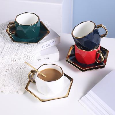 China Manufacturer Direct Selling High Quality SQ-6007 Ceramic Tea Coffee Mug Dish Viable Creative Customizable Classic Set for sale