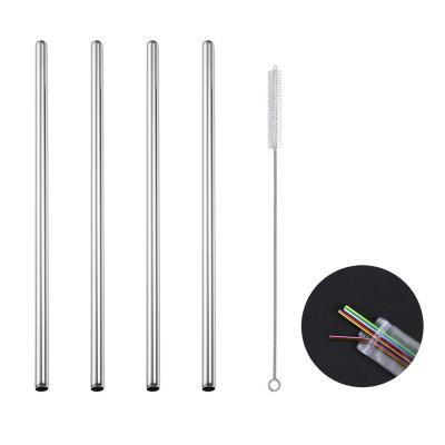 China Morden Luxury Hot Sale Wholesale SQ-2008-7 18-8 304 Stainless Steel Straght Bent Straw 5 Pieces Set Juice Drinks Straw Tools for sale