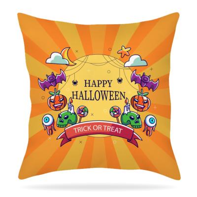 China Other Halloween Throw Pillow Case Linen Sofa Back Pillow Case Linen Plush Shorts Home Goods Cushion for sale