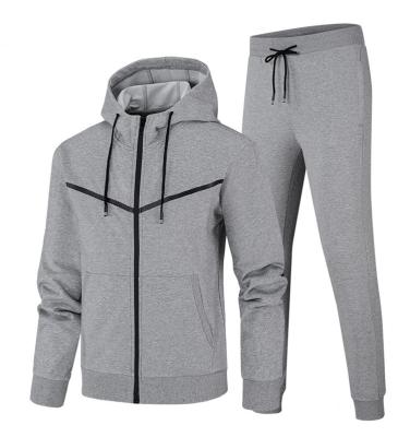 China 2021 Size Breathable Quality 2 Pieces Hoodie Active Running Hooded Full Jacket Zipper Up Hoodie Workout Long Sleeves Men Hoodie Set for sale