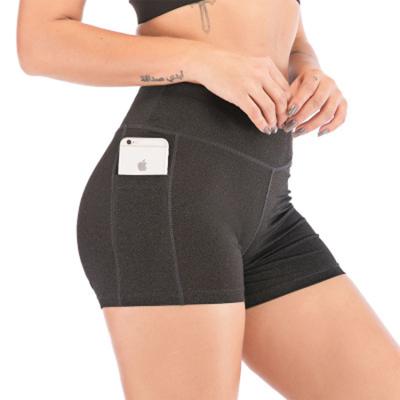 China Summer Elasticity OEM Sport Shorts Women Viable Custom Yoga Running Shorts Women Gym Shorts With Pockets for sale