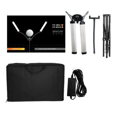 Chine Les bras de double de FX-480II SMD ont mené la lumière 50W Vlogging pliable Kit With Phone Holder de suffisance à vendre