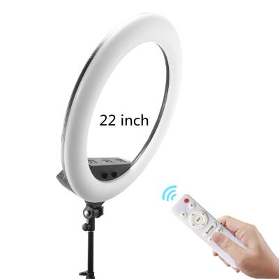 China Led Circle Ring Light Dimmable 100w 22 Inch Streaming Lights With Mobile Phone Holder fs-640 Makeup Lighting Te koop