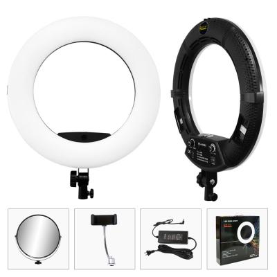 China Fs-480II 18 Duim HOOFDring light 180 graadsmd Draagbare HOOFDring selfie light Te koop