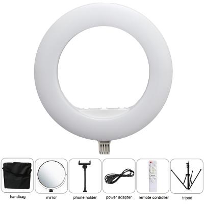 China Hollow Circle LX-480S 18 Inch LED Ring Light 48W Selfie Ring Light With Tripod Stand for sale