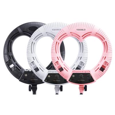 Chine puissance rechargeable de Ring Light Battery du coeur 96w approvisionnements d'usine de 18 pouces LED Selfie Ring Light For Live Streaming à vendre