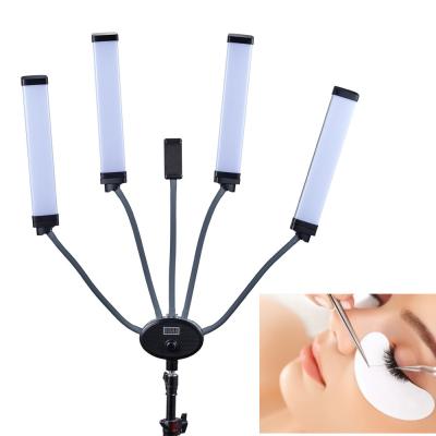 China 448pcs Led Eyelash Externsion Light For Lash Artist 4 Flexible Arms 80w for sale