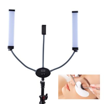 China DC14.5v Two Arm Lash Light With Phone Holder Adjustable Brightness 100% for sale