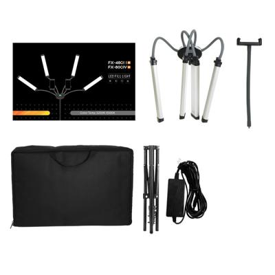 Chine Whole Set 8000lm 4 Arms Led Fill Light Flexible Hair Salon Makeup Lighting With Tripod à vendre