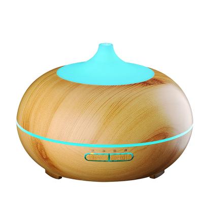 China New Grain Household Aroma Wood Diffuser Humidifier Colorful Ultrasonic Aroma Diffuser 500ml For Bedroom for sale