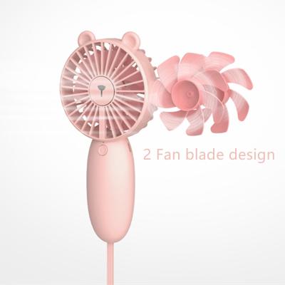 China 2 Engines & 2021 Blade Design Creative Portable Rechargeable Factory Wholesale Price Hot USB Mini Fan for sale