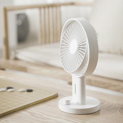 China 2021 Household New Design Adjustable Standing Oscillating USB Battery Rechargeable Mini Table Fan Long for sale