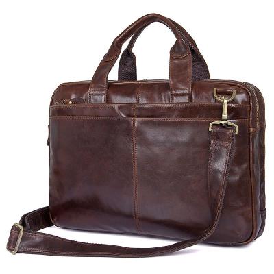 China Fashion\OEM Office Leather Business Tote Bag Men's Large Capacity Lawyer Comfortable\Durable Waterproof Leather Messenger Bag 15 Inch Laptop Briefcase for sale