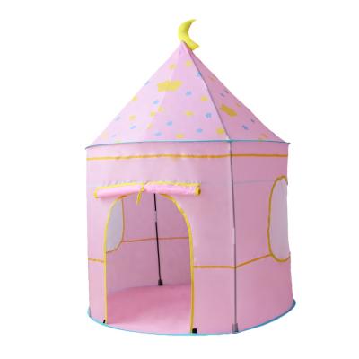 China Easy Assembling Kids Play Tent New Style Princess Light Pink Easy Foldable Assembling Pop Up Castle Play Tent Use For Indoor And Outdoor, Playhouse For Girls for sale