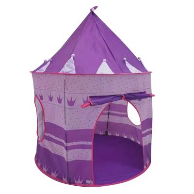 China Easy Assemble and OEM Design Foldable Castle Tent with Carry Bag Purple Princess Castle Tent Girl's Castle Tent Portable Foldable Use for Indoor Outdoor for sale