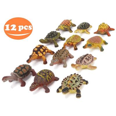 China 12 Pieces Sea Turtle Animal Toys - Unique Miniature Figures Turtle Toys Detailed and Hand Painted 19x14x1.5 cm for sale